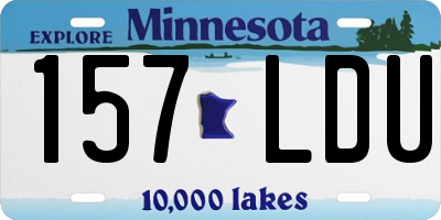 MN license plate 157LDU