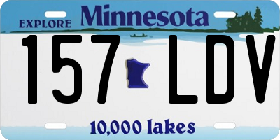 MN license plate 157LDV