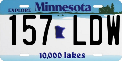 MN license plate 157LDW