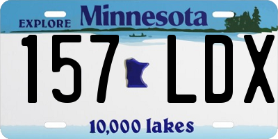 MN license plate 157LDX