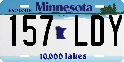 MN license plate 157LDY
