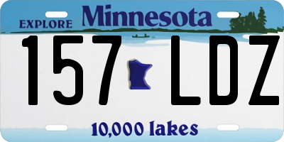 MN license plate 157LDZ