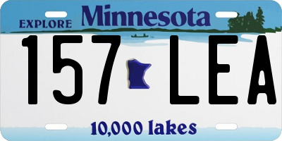 MN license plate 157LEA