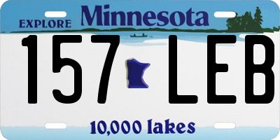 MN license plate 157LEB