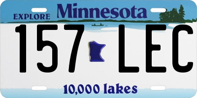 MN license plate 157LEC