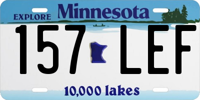 MN license plate 157LEF