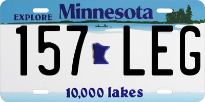 MN license plate 157LEG