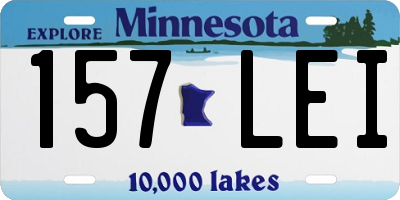 MN license plate 157LEI
