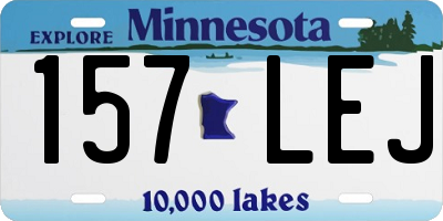 MN license plate 157LEJ