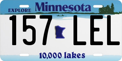 MN license plate 157LEL