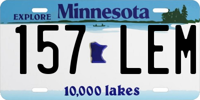 MN license plate 157LEM
