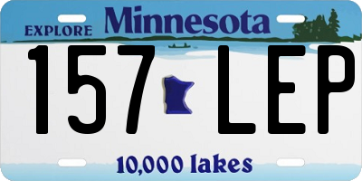 MN license plate 157LEP
