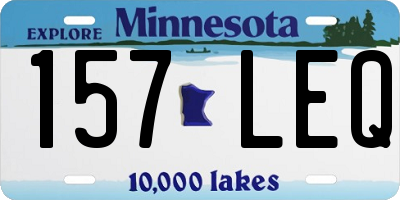 MN license plate 157LEQ
