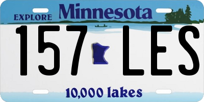 MN license plate 157LES