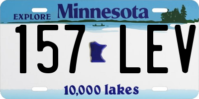 MN license plate 157LEV