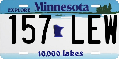 MN license plate 157LEW