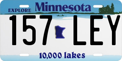 MN license plate 157LEY