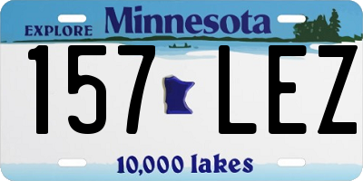 MN license plate 157LEZ
