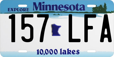 MN license plate 157LFA