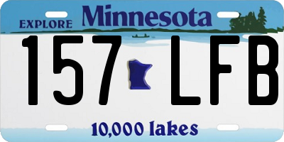 MN license plate 157LFB