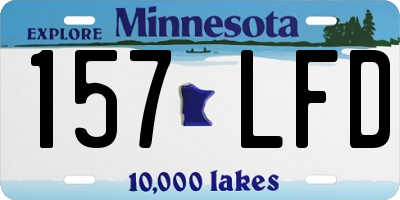 MN license plate 157LFD