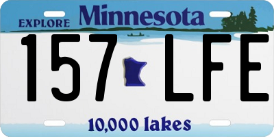 MN license plate 157LFE