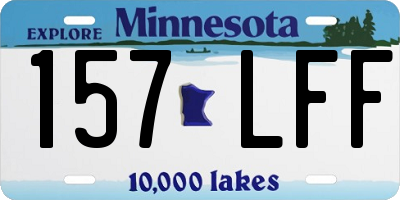 MN license plate 157LFF