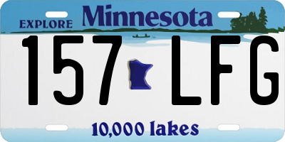 MN license plate 157LFG
