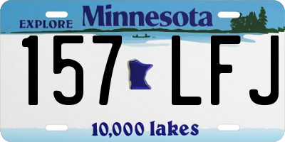 MN license plate 157LFJ