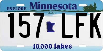 MN license plate 157LFK