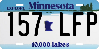 MN license plate 157LFP