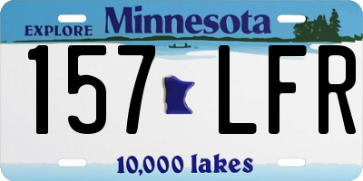 MN license plate 157LFR