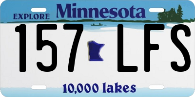 MN license plate 157LFS