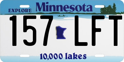 MN license plate 157LFT
