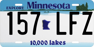 MN license plate 157LFZ