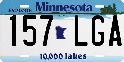 MN license plate 157LGA