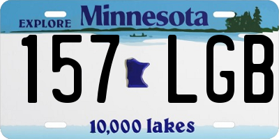 MN license plate 157LGB