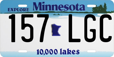 MN license plate 157LGC