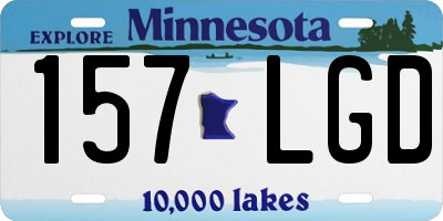 MN license plate 157LGD
