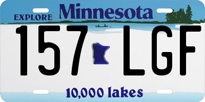MN license plate 157LGF