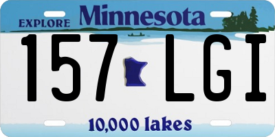 MN license plate 157LGI