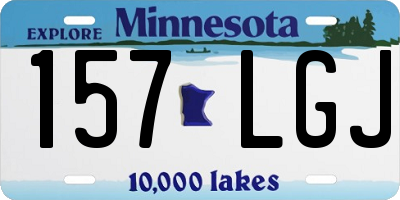 MN license plate 157LGJ