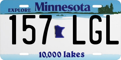 MN license plate 157LGL