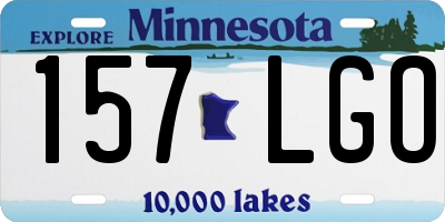 MN license plate 157LGO