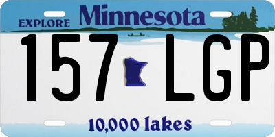 MN license plate 157LGP