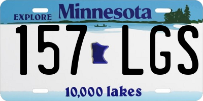 MN license plate 157LGS
