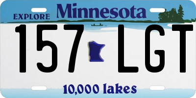 MN license plate 157LGT