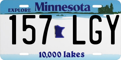 MN license plate 157LGY
