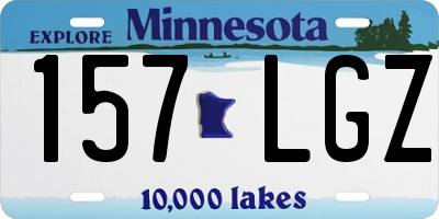MN license plate 157LGZ