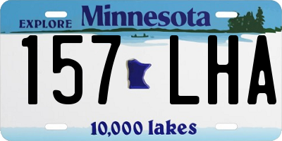 MN license plate 157LHA